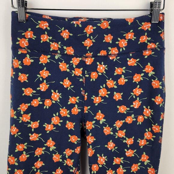 J. Crew Weekend Floral Leggings Navy sz M Flawed - Picture 3 of 6
